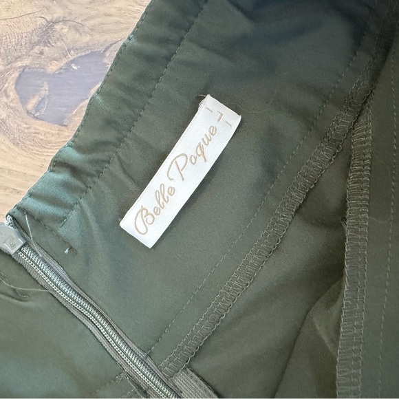 Grace Karin Forest Green A-Line Skirt with Waist Tie – Size Large - Picture 6 of 6